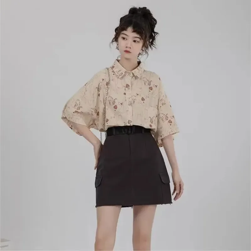 Shirts Women Corduroy Patch Po - огляд і ціна Korean Student Lifestyle