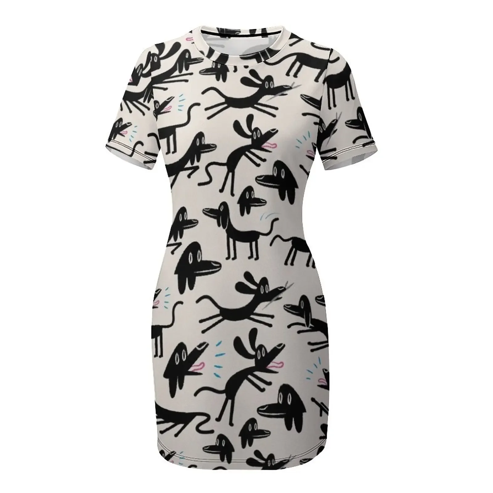 A Dog's Life Short-Sleeved Dre - огляд і ціна Korean Women Lifestyle