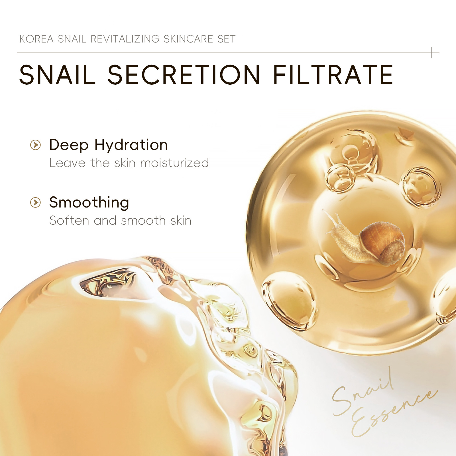 5pcs Boxed Korea Snail Skin Ca - огляд і ціна Essence Serum Toner